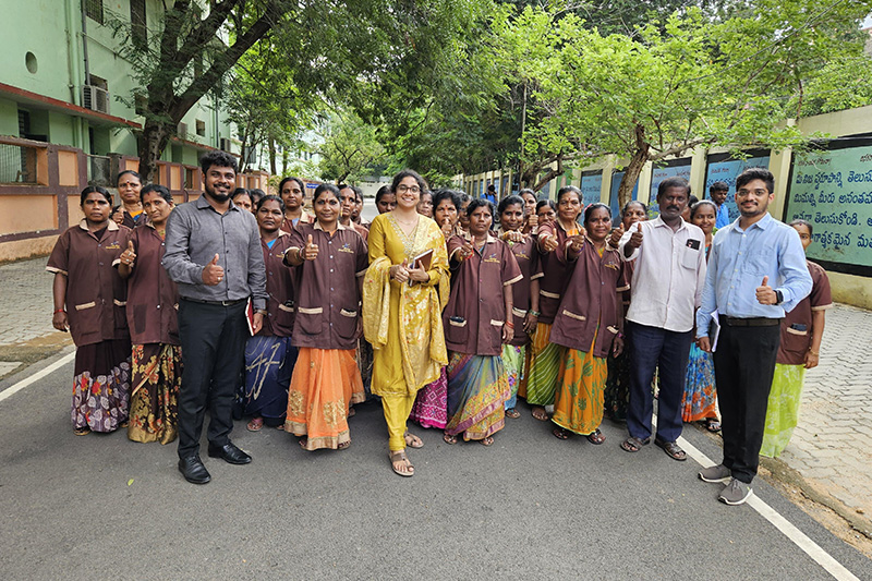 Workers attending a capacity building training session